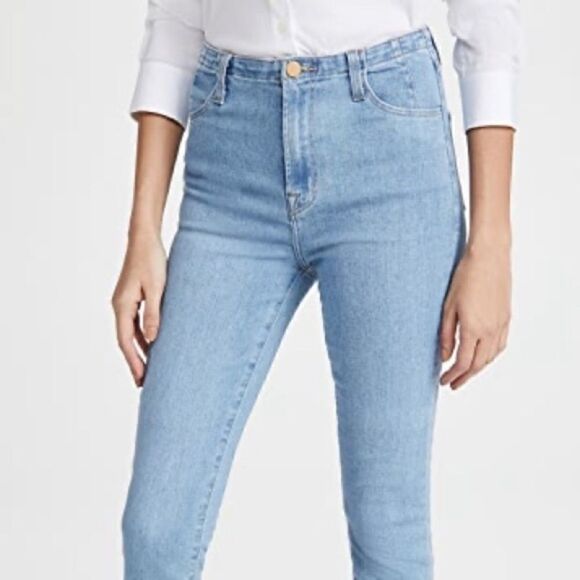 J Brand Darted High Rise Crop Skinny Jeans 25 - Picture 1 of 5